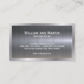 Monogrammm | Industriemetallisch Visitenkarte (Rückseite)