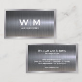 Monogrammm | Industriemetallisch Visitenkarte (Vorne/Hinten)