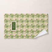 Monogrammm | Innenoase | Baumstruktur Muster Badhandtuch Set (Handtuch)