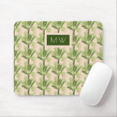 Monogrammm | Innenoase | Baumstruktur Muster Mousepad (Mit Mouse)