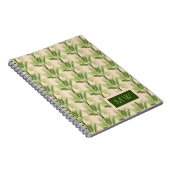 Monogrammm | Innenoase | Baumstruktur Muster Notizblock (Rechte Seite)