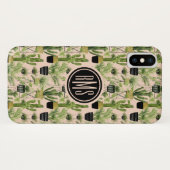 Monogrammm | Innenoase | Pflanze Lineup Muster Case-Mate iPhone Hülle (Rückseite (Horizontal))