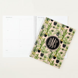Monogrammm Innenoase Pflanze Lineup Muster Planer