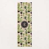 Monogrammm | Innenoase | Pflanze Lineup Muster Yogamatte (Vorderseite)