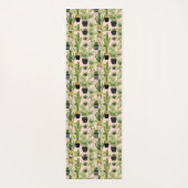 Monogrammm | Innenoase | Pflanze Lineup Muster Yogamatte (Rückseite)