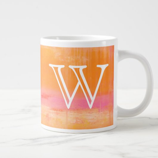 Monogrammm | Karibischer Luftraum Jumbo-Tasse (Rechts)