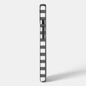 Monogrammm | Kariertes Schachbrett aus Schwarz und Case-Mate iPhone Hülle (Rückseite / Links)