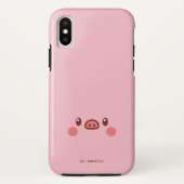 Monogrammm. Kawaii Niedlich Emoji Piggy. Case-Mate iPhone Hülle (Rückseite)