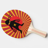 Monogrammm. Kawaii Niedlich Ninja für Nerd Geek. Tischtennis Schläger (Seitenansicht)