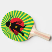 Monogrammm. Kawaii Niedlich Ninja für Nerd Geek. Tischtennis Schläger (Seitenansicht)