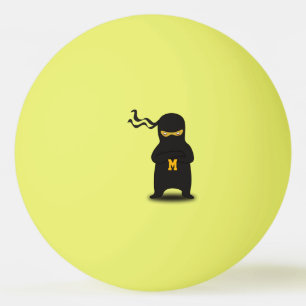 Monogrammm. Kawaii Niedlich Ninja für Nerd Geek. Tischtennisball