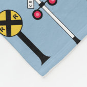 Monogrammm | Kinder Zugsignale Fleecedecke (Ecke)