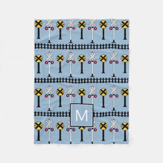 Monogrammm | Kinder Zugsignale Fleecedecke (Vorderseite)