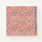 Monogrammm | Korallenrosa | PERSONALISIERT Notizblock (Rückseite)