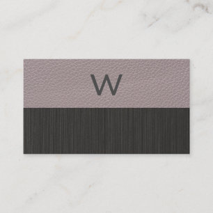 Monogrammm   Leder Visitenkarte