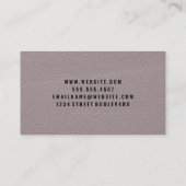 Monogrammm | Ledertextur Visitenkarte (Rückseite)