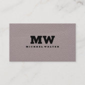 Monogrammm | Ledertextur Visitenkarte (Vorderseite)