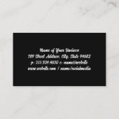 Monogrammm | Ledertextur Visitenkarte (Rückseite)