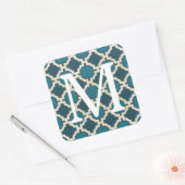 Monogrammm | Marktmotive VI Quadratischer Aufkleber (Umschlag)