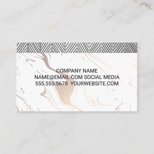 Monogrammm | Marmor Visitenkarte (Rückseite)