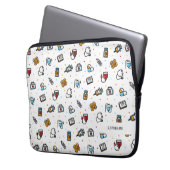 Monogrammm. Medizinisches Muster für Ärzte und Kra Laptopschutzhülle (Vorderseite Links)