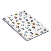 Monogrammm. Medizinisches Muster für Ärzte und Kra Notizblock (Rechte Seite)