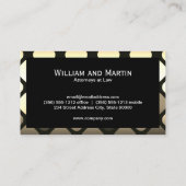 Monogrammm | Metallic Geometric | Schlüsselsymbol  Visitenkarte (Rückseite)