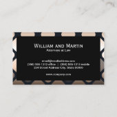 Monogrammm | Metallische geometrische Muster - Gre Visitenkarte (Rückseite)