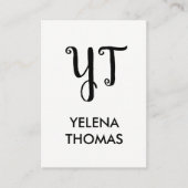 Monogrammm | Modern Grunge Monogram Visitenkarte (Vorderseite)