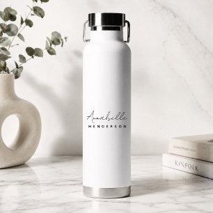 Monogrammm   Modern Minimalistisch sauber, einfach Trinkflasche