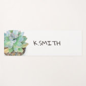 Monogrammm. Moderne handgezeichnete Wasserfarbe Su Yogamatte (Vorderseite (Horizontal))