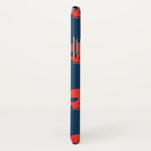 Monogrammm. Moderne rote und weiße Skulls. Case-Mate iPhone Hülle (Hinten/Rechts)