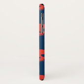 Monogrammm. Moderne rote und weiße Skulls. Case-Mate iPhone Hülle (Hinten/Links)