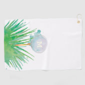 Monogrammm. Moderner Sport.  Golf Ball in Wasserfa Golfhandtuch (Horizontal)