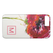 Monogrammm | Mohn auf Weiß Case-Mate iPhone Hülle (Rückseite (Horizontal))