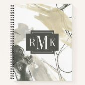 Monogrammm | Monochrome Dynamik Notizblock (Vorderseite)