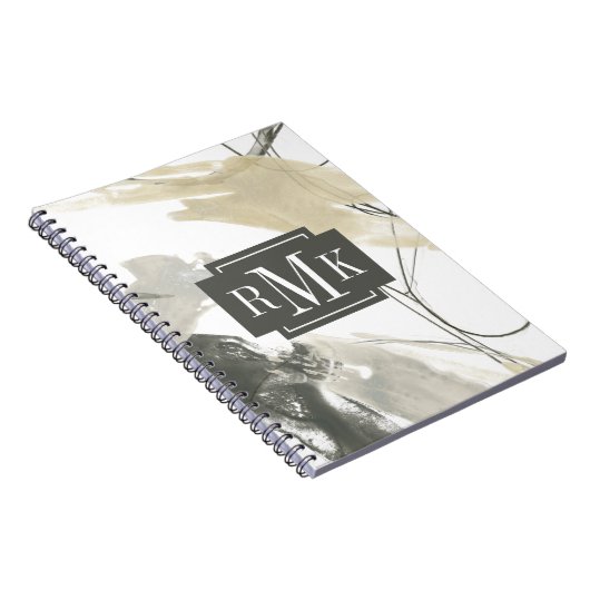 Monogrammm | Monochrome Dynamik Notizblock (Rechte Seite)