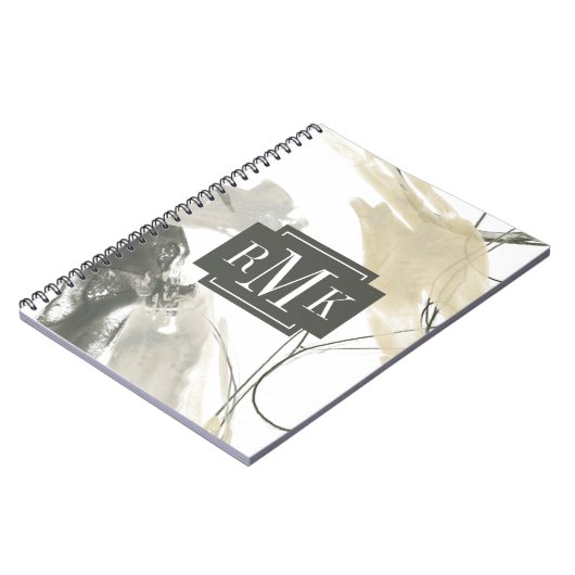 Monogrammm | Monochrome Dynamik Notizblock (Linke Seite)