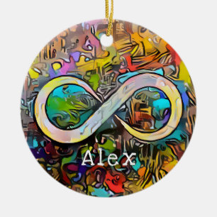 Monogrammm   Name hinzufügen   Unendlichkeitssymb Keramik Ornament