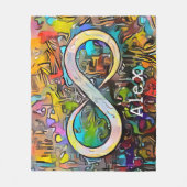 Monogrammm | Name hinzufügen | Unendlichkeitssymbo Fleecedecke (Vorderseite)