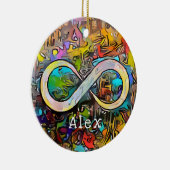 Monogrammm | Name hinzufügen | Unendlichkeitssymbo Keramik Ornament (Rechts)