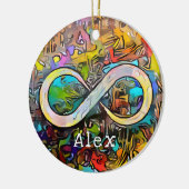 Monogrammm | Name hinzufügen | Unendlichkeitssymbo Keramik Ornament (Links)