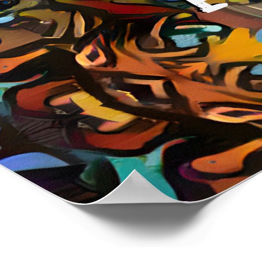 Monogrammm | Name hinzufügen | Unendlichkeitssymbo Poster (Ecke)