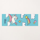 Monogrammm. Niedlicher Regenbogen-Regenbogen Yogamatte (Vorderseite (Horizontal))