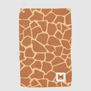Monogrammm. Niedliches Giraffe-Safari-Muster Golfhandtuch