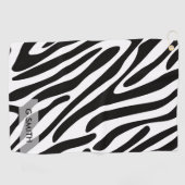 Monogrammm: Niedliches Zebra Streifen Safari Muste Golfhandtuch (Horizontal)
