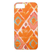 Monogrammm | Orange Tribal II Case-Mate iPhone Hülle (Rückseite)