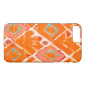 Monogrammm | Orange Tribal II Case-Mate iPhone Hülle (Rückseite (Horizontal))