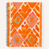 Monogrammm | Orange Tribal II Notizblock (Vorderseite)