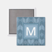 Monogrammm | Outdoor Geo Step | Blaues Pfeilmuster Magnet (Vorderseite/Rückseite)
